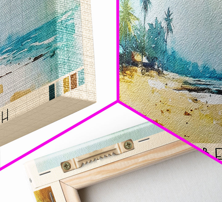 Minicoy Beach, India Watercolor Print, Vacation Gift, India Wall Art, Vacation Wall Art, Vacatation Memories, Beach Decor, Beach Or Lakehouse Art