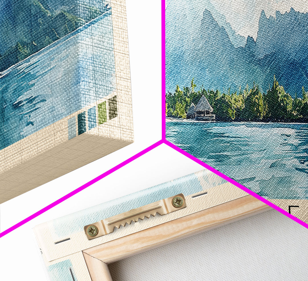 Moorea, French Polynesia Watercolor Print, Vacation Gift, French Polynesia Wall Art, Vacation Wall Art, Vacatation Memories, Beach Decor, Beach Or Lakehouse Art