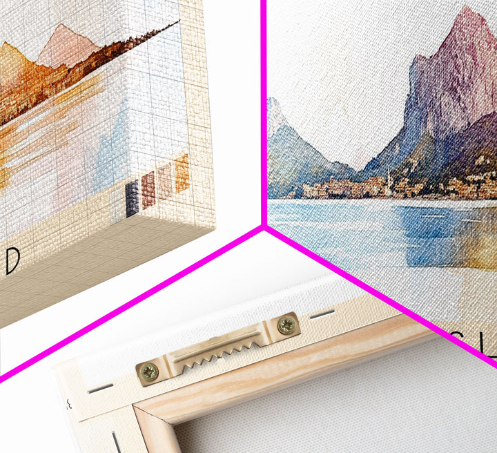 Mount island, Italy Watercolor Print, Vacation Gift, Italy Wall Art, Vacation Wall Art, Vacatation Memories, Beach Decor, Beach Or Lakehouse Art