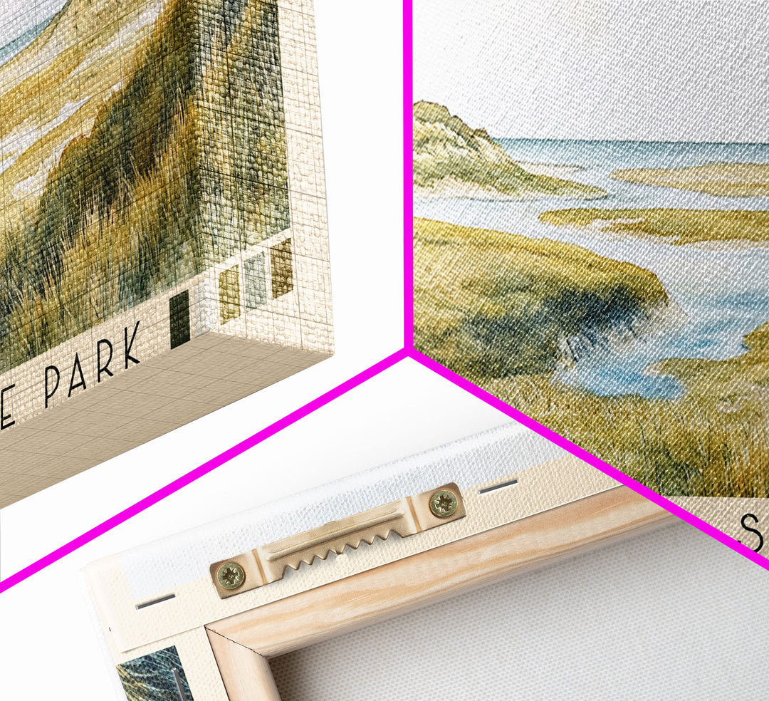 Mustang Island State Park, Texas Watercolor Print, Vacation Gift, Texas Wall Art, Vacation Wall Art, Vacatation Memories, Beach Decor, Beach Or Lakehouse Art