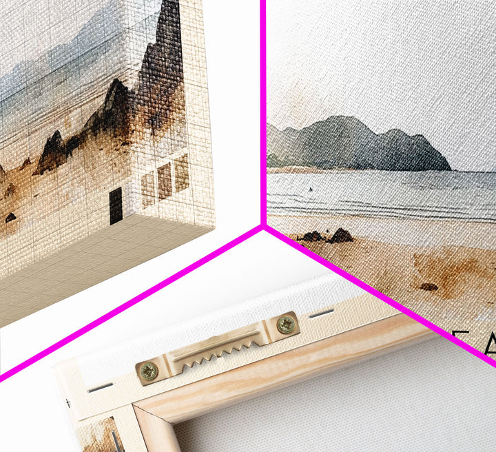 Mwnt Beach, United Kingdom Watercolor Print, Vacation Gift, United Kingdom Wall Art, Beach Painting, Beach Decor, Beach Or Lakehouse Art