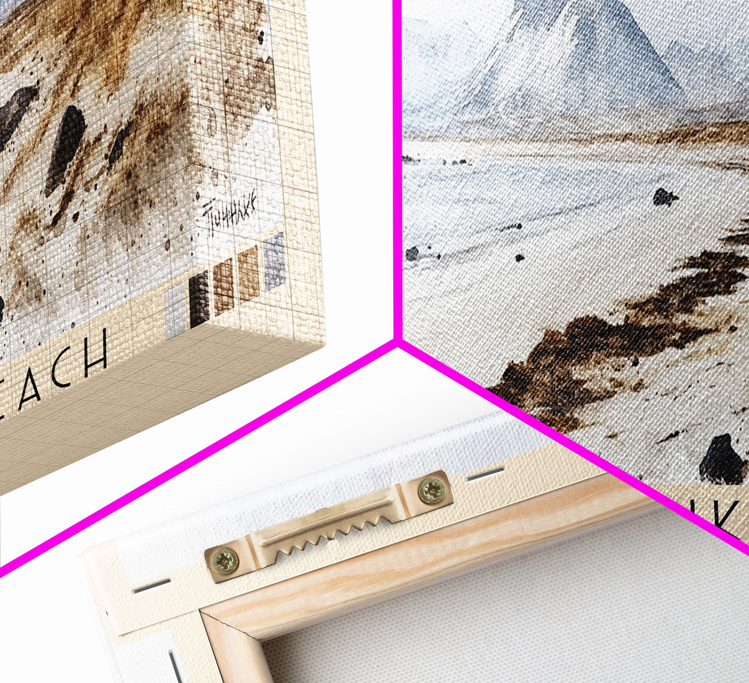 Nautholsvik Beach, Iceland Watercolor Print, Vacation Gift, Iceland Wall Art, Vacation Wall Art, Vacatation Memories, Beach Decor, Beach Or Lakehouse Art