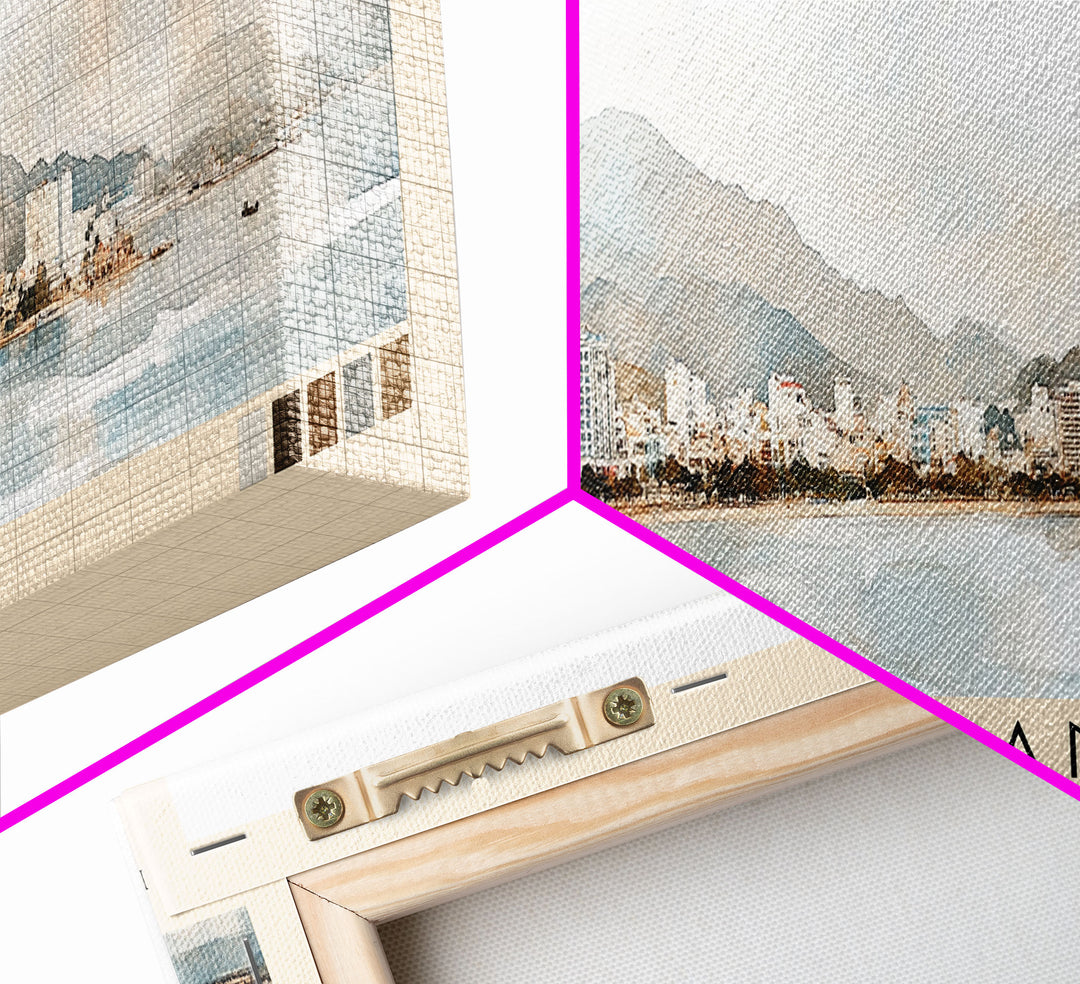Nha Trang, Vietnam Watercolor Print, Vacation Gift, Vietnam Wall Art, Vacation Wall Art, Vacatation Memories, Beach Decor, Beach Or Lakehouse Art