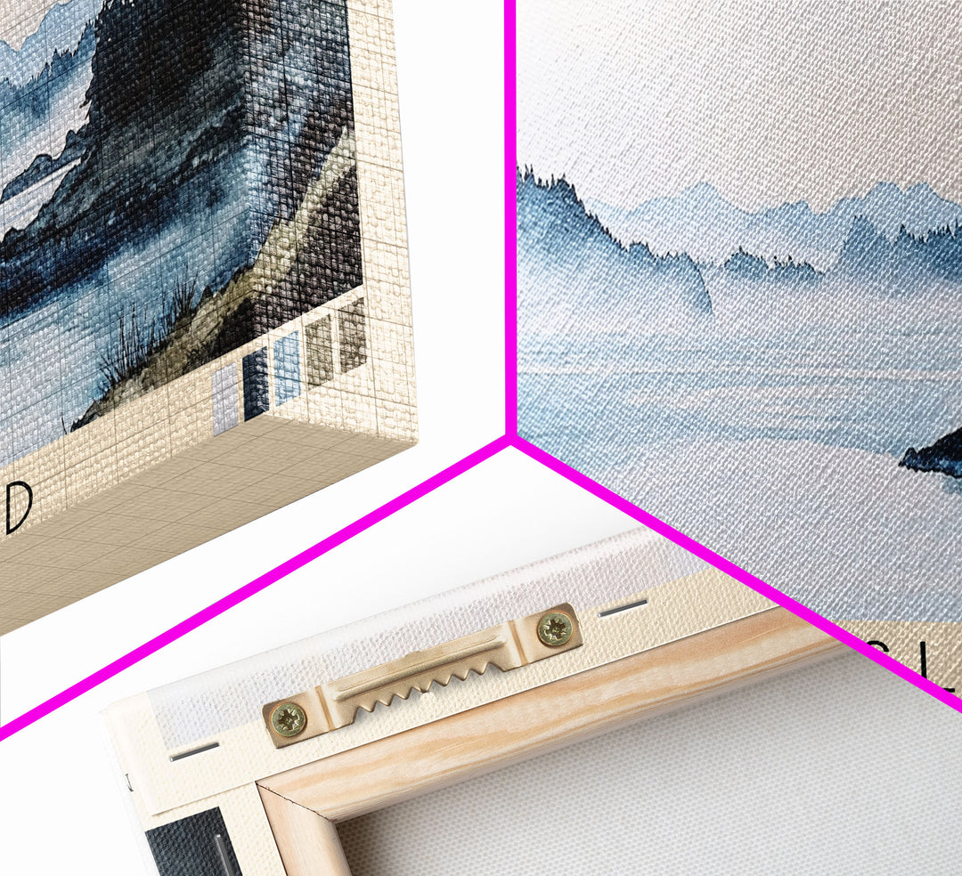 Orcas Island, Washington Watercolor Print, Vacation Gift, Washington Wall Art, Beach Painting, Beach Decor, Beach Or Lakehouse Art