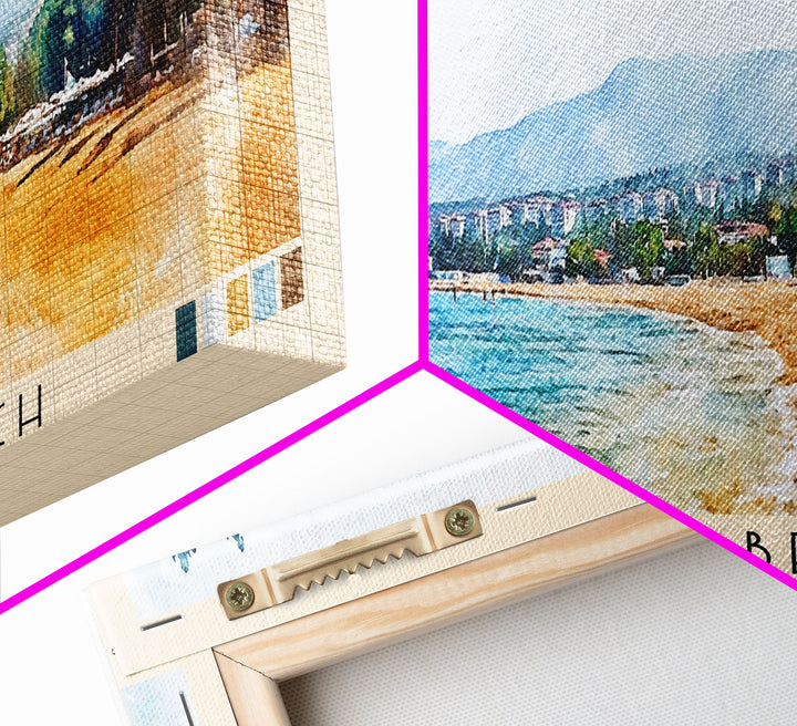 Ovabükü Beach, Turkey Watercolor Beach Print, Vacation Gift, Turkey Wall Art, Beach Painting, Beach Decor, Beach Painting