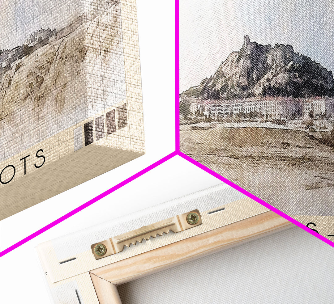 Palavas-les-Flots, France Watercolor Beach Print, Vacation Gift, France Wall Art, Framed Canvas Print, Framed Beach Painting