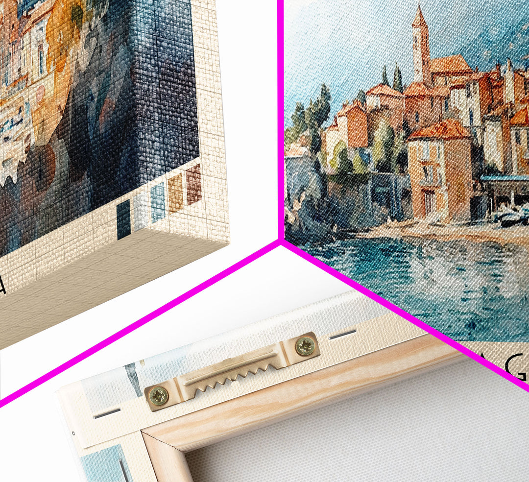 Palombaggia, France Watercolor Print, Vacation Gift, France Wall Art, Beach Painting, Beach Decor, Beach Or Lakehouse Art