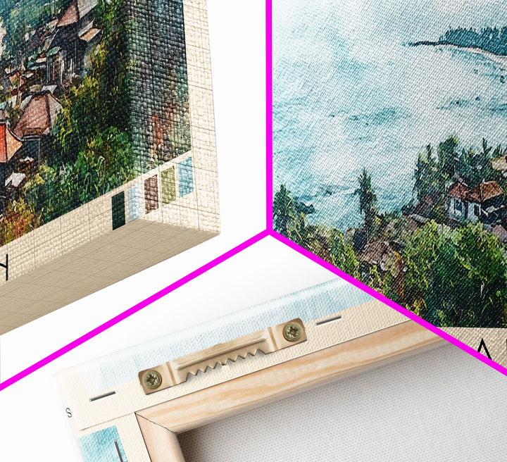 Pangandaran, Indonesia Watercolor Print, Vacation Gift, Indonesia Wall Art, Beach Painting, Beach Decor, Beach Or Lakehouse Art