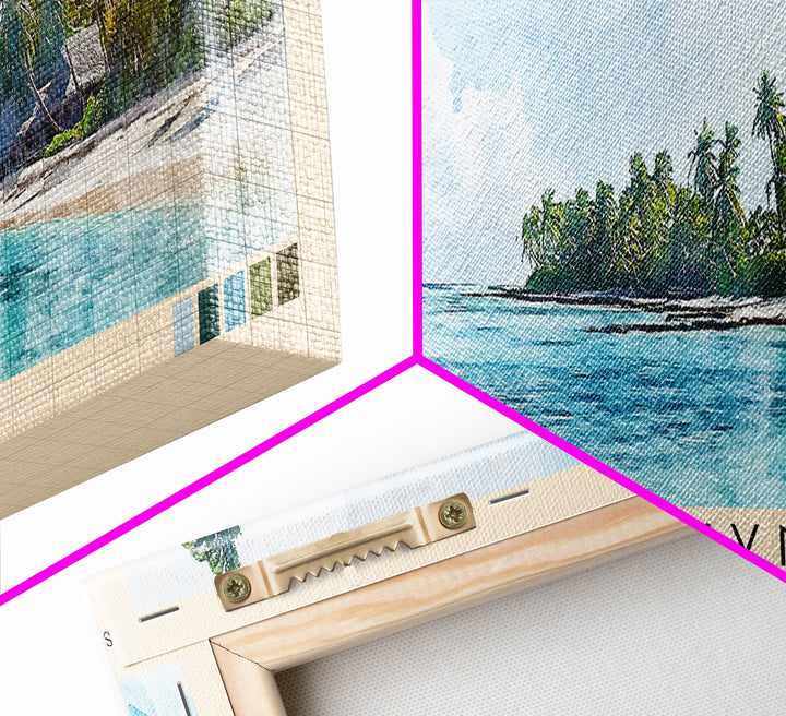 Penrhyn, Cook Islands Watercolor Print, Vacation Gift, Cook Islands Wall Art, Beach Painting, Beach Decor, Beach Or Lakehouse Art