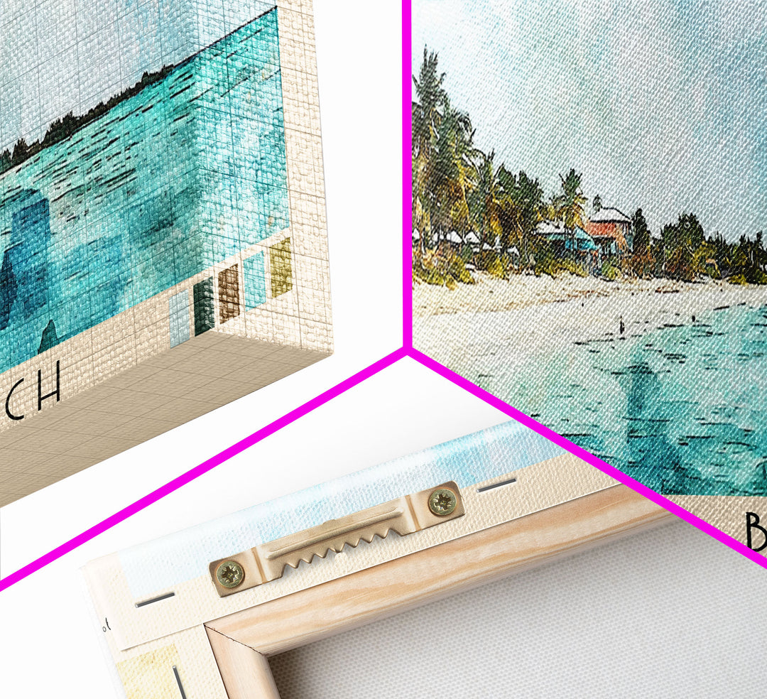 Placencia Beach, Belize Watercolor Print, Vacation Gift, Belize Wall Art, Vacation Wall Art, Vacatation Memories, Beach Decor, Beach Or Lakehouse Art