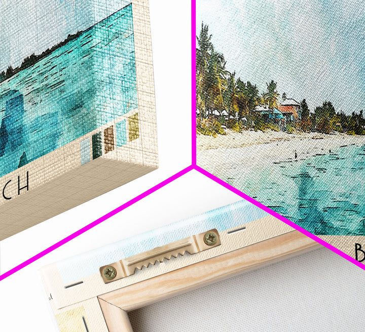 Placencia Beach, Belize Watercolor Print, Vacation Gift, Belize Wall Art, Vacation Wall Art, Vacatation Memories, Beach Decor, Beach Or Lakehouse Art