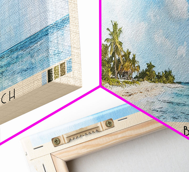 Placencia Beach, Belize Watercolor Print, Vacation Gift, Belize Wall Art, Beach Painting, Beach Decor, Beach Or Lakehouse Art