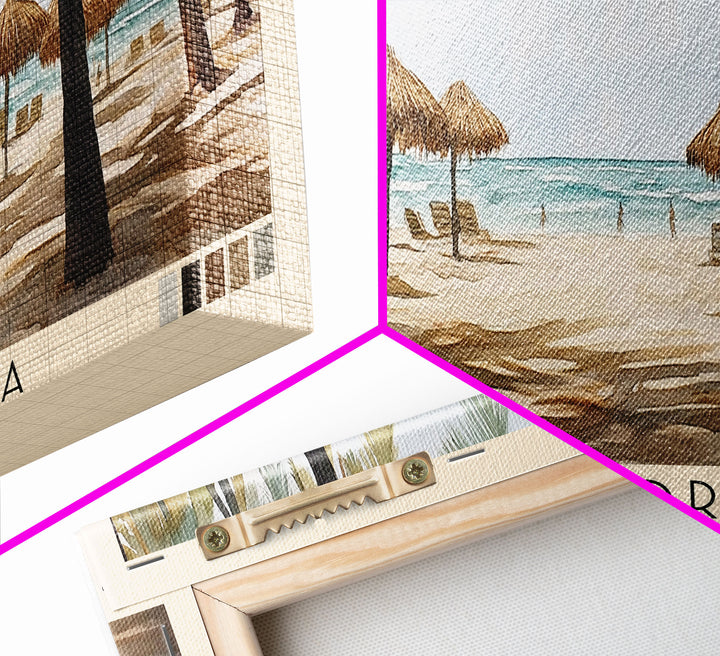 Playa Dorada, Dominican Republic Watercolor Print, Vacation Gift, Dominican Republic Wall Art, Beach Painting, Beach Decor, Beach Or Lakehouse Art
