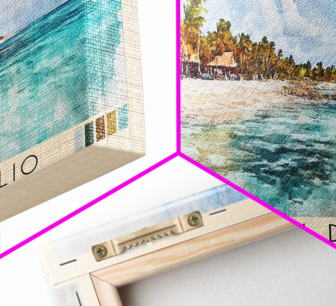 Playa Juan Dolio, Dominican Republic Watercolor Print, Vacation Gift, Dominican Republic Wall Art, Vacation Wall Art, Vacatation Memories, Beach Decor, Beach Or Lakehouse Art