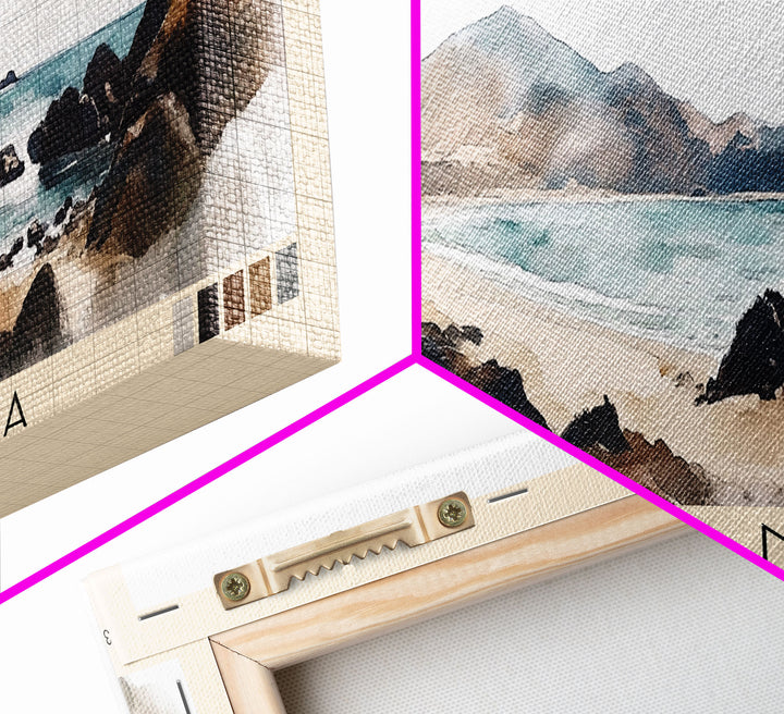 Playa La Mina, Peru Watercolor Print, Vacation Gift, Peru Wall Art, Beach Painting, Beach Decor, Beach Or Lakehouse Art