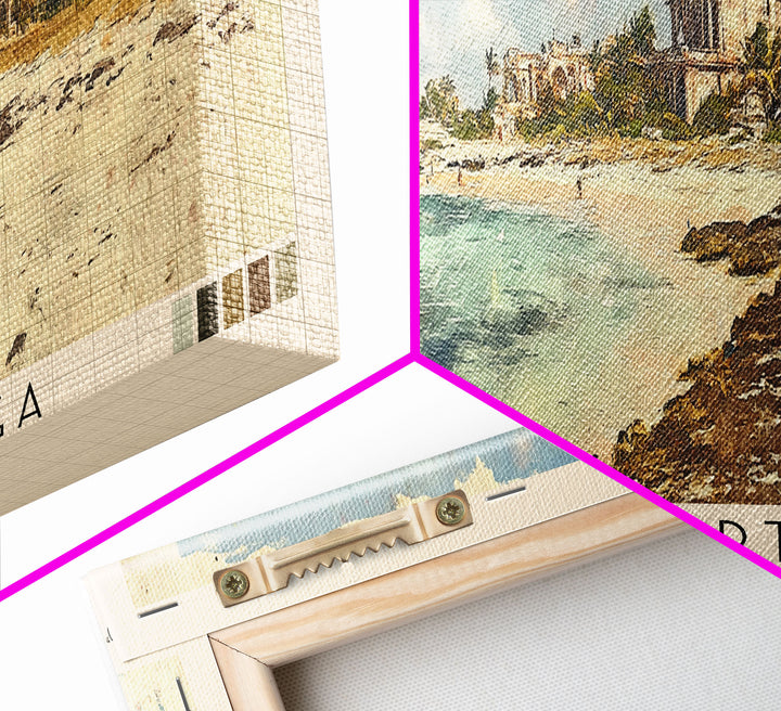 Playa Tortuga, Cuba Watercolor Beach Print, Vacation Gift, Cuba Wall Art, Framed Canvas Print, Framed Beach Painting