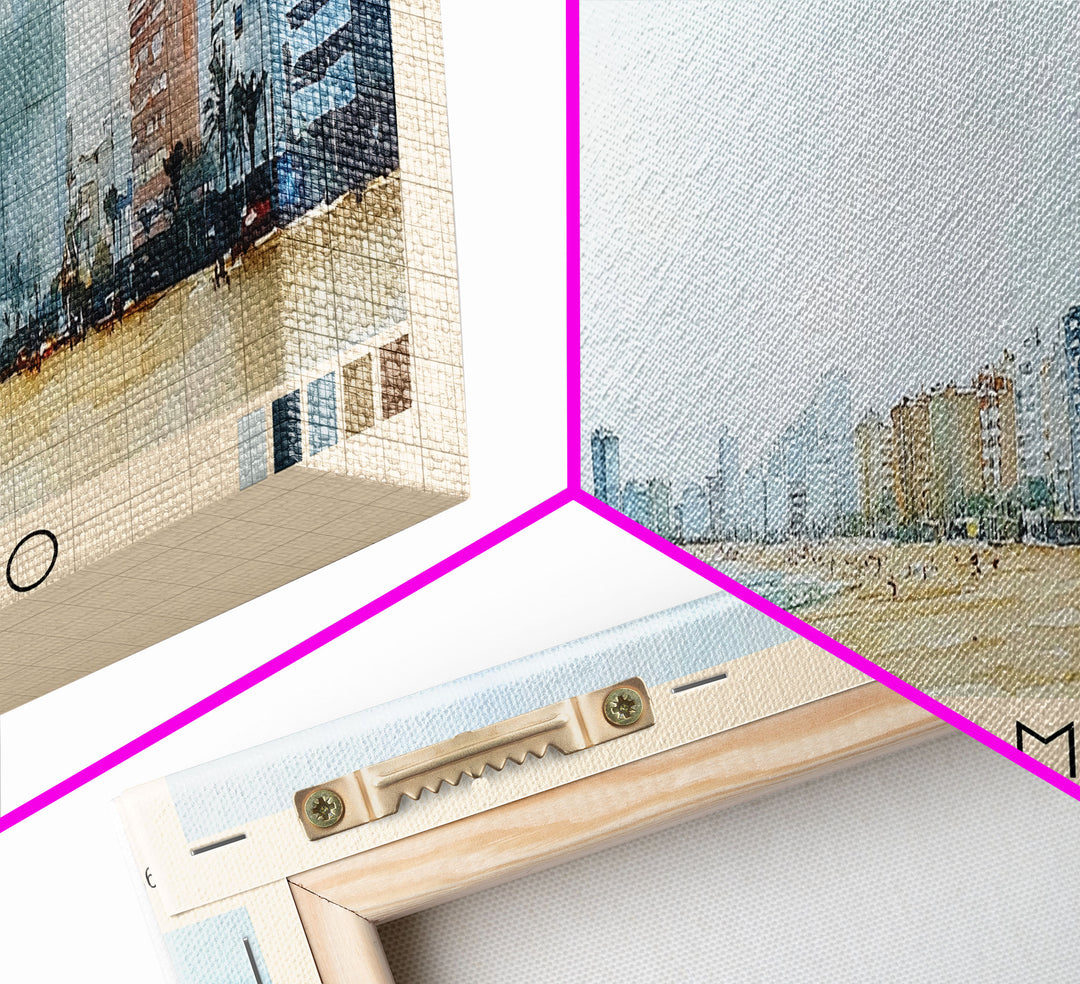 Playa de Maro, Spain Watercolor Print, Vacation Gift, Spain Wall Art, Vacation Wall Art, Vacatation Memories, Beach Decor, Beach Or Lakehouse Art