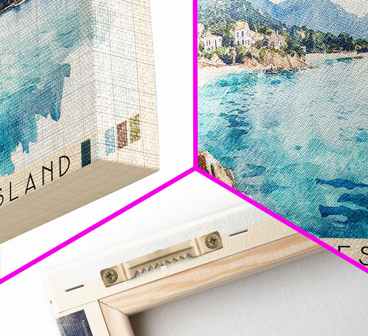 Porquerolles Island, France Watercolor Print, Vacation Gift, France Wall Art, Vacation Wall Art, Vacatation Memories, Beach Decor, Beach Or Lakehouse Art