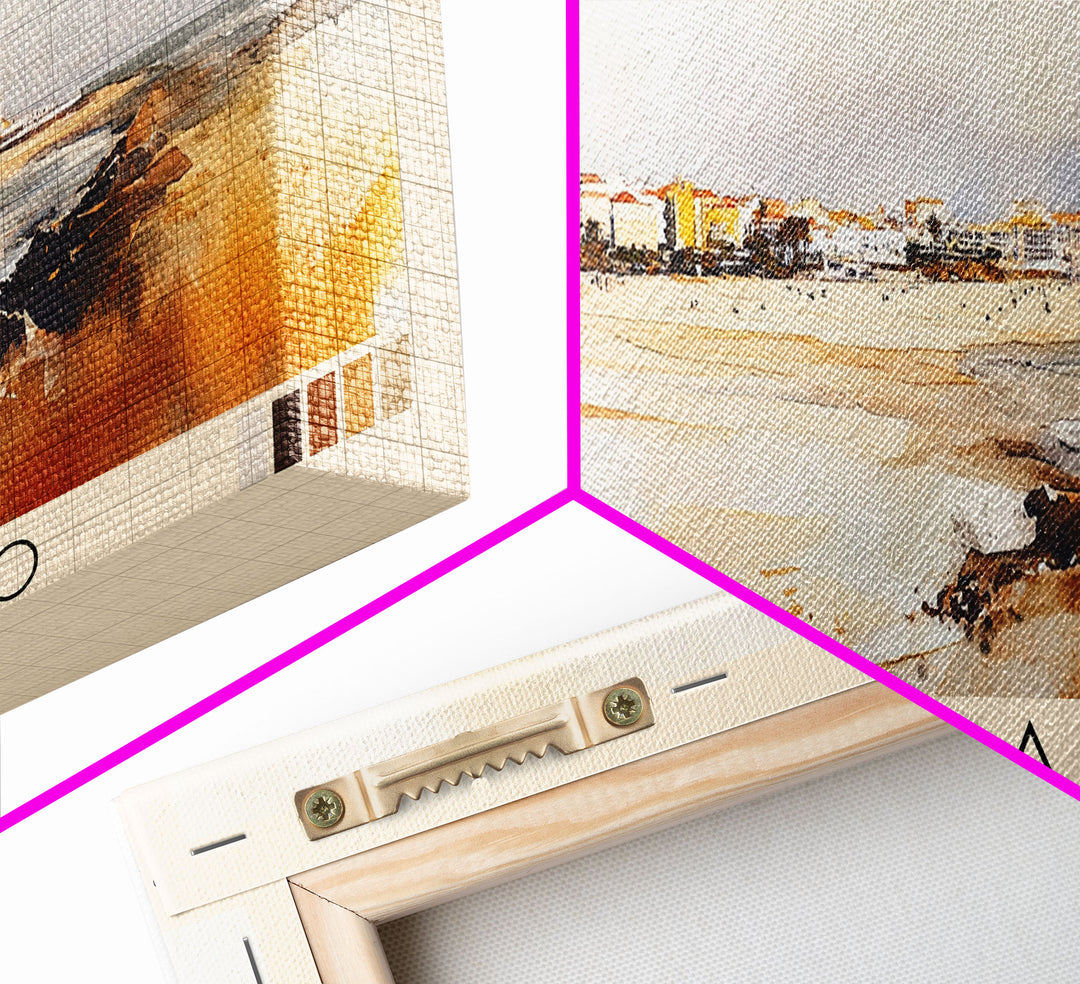 Porto Santo, Portugal Watercolor Print, Vacation Gift, Portugal Wall Art, Beach Painting, Beach Decor, Beach Or Lakehouse Art