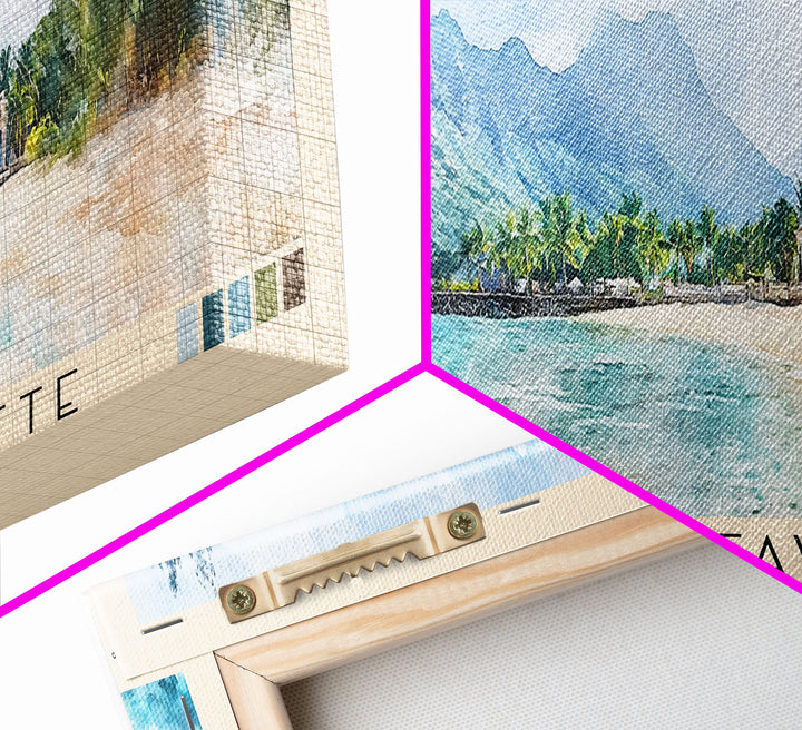 Poste Lafayette, Mauritius Watercolor Print, Vacation Gift, Mauritius Wall Art, Vacation Wall Art, Vacatation Memories, Beach Decor, Beach Or Lakehouse Art