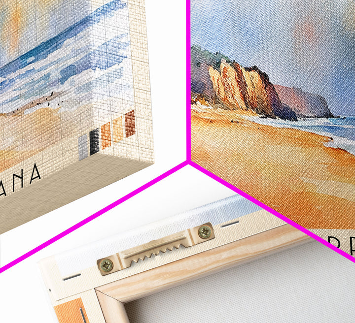 Praia da Arrifana, Portugal Watercolor Print, Vacation Gift, Portugal Wall Art, Vacation Wall Art, Vacatation Memories, Beach Decor, Beach Or Lakehouse Art