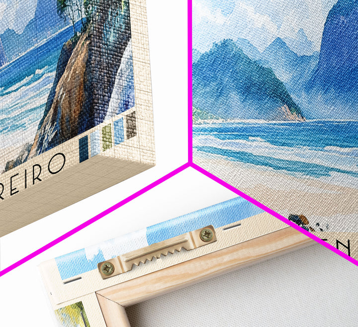 Praia do Aventureiro, Brazil Watercolor Print, Vacation Gift, Brazil Wall Art, Beach Painting, Beach Decor, Beach Or Lakehouse Art