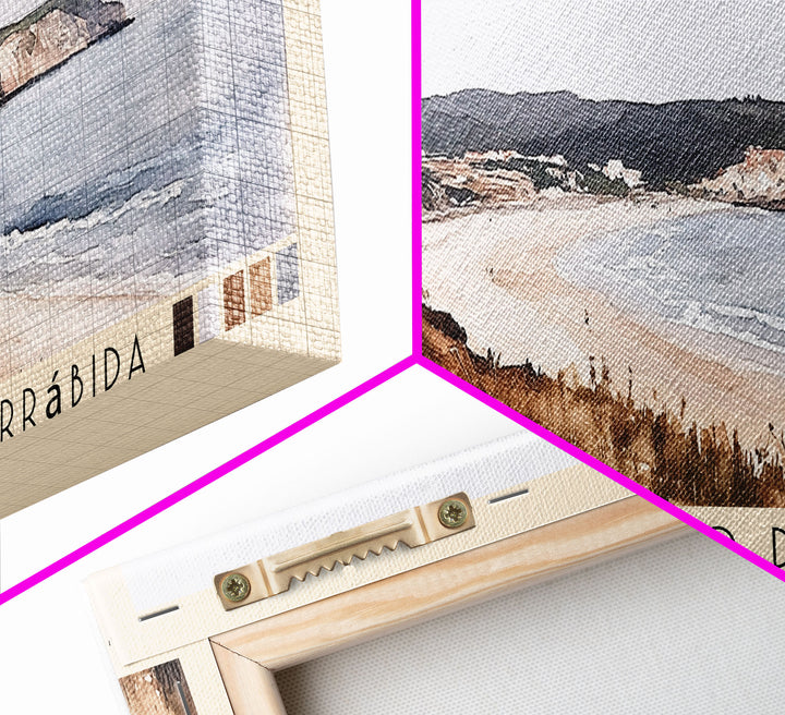 Praia do Portinho da Arrábida, Portugal Watercolor Beach Print, Vacation Gift, Portugal Wall Art, Beach Painting, Beach Decor, Beach Painting