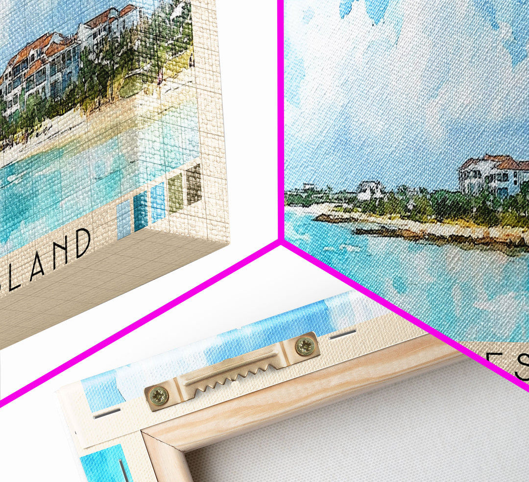 Providenciales Island, Turks and Caicos Watercolor Print, Vacation Gift, Turks and Caicos Wall Art, Vacation Wall Art, Vacatation Memories, Beach Decor, Beach Or Lakehouse Art