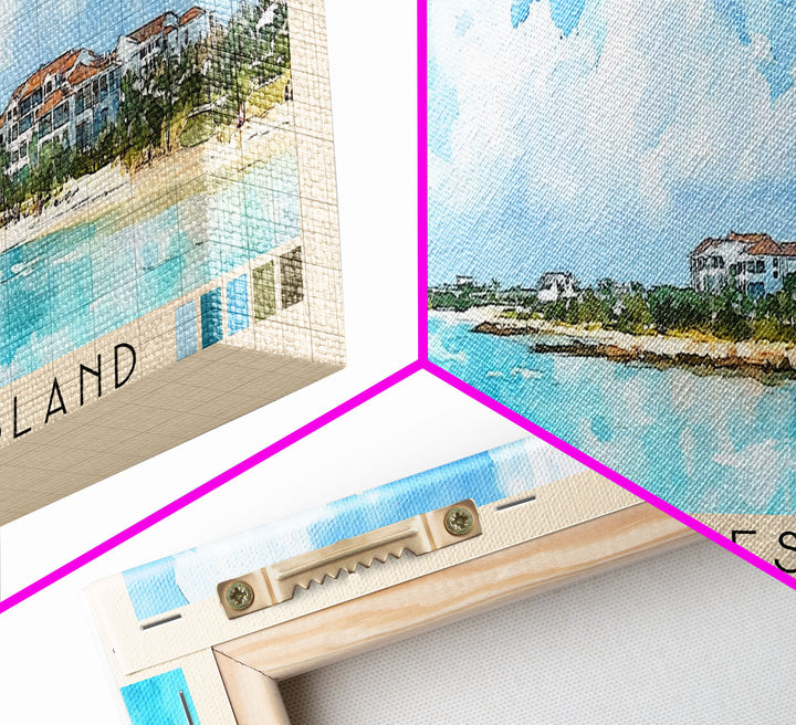 Providenciales Island, Turks and Caicos Watercolor Print, Vacation Gift, Turks and Caicos Wall Art, Vacation Wall Art, Vacatation Memories, Beach Decor, Beach Or Lakehouse Art