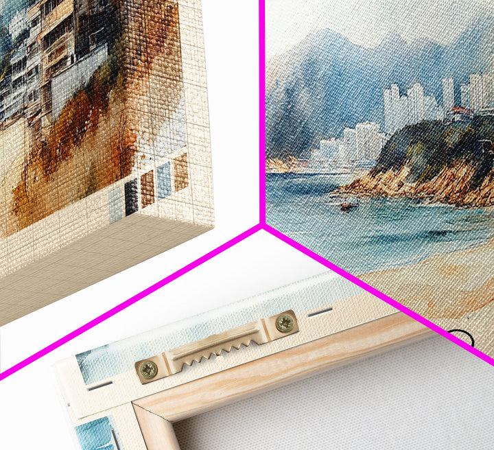 Pui O, Hong Kong Watercolor Print, Vacation Gift, Hong Kong Wall Art, Vacation Wall Art, Vacatation Memories, Beach Decor, Beach Or Lakehouse Art
