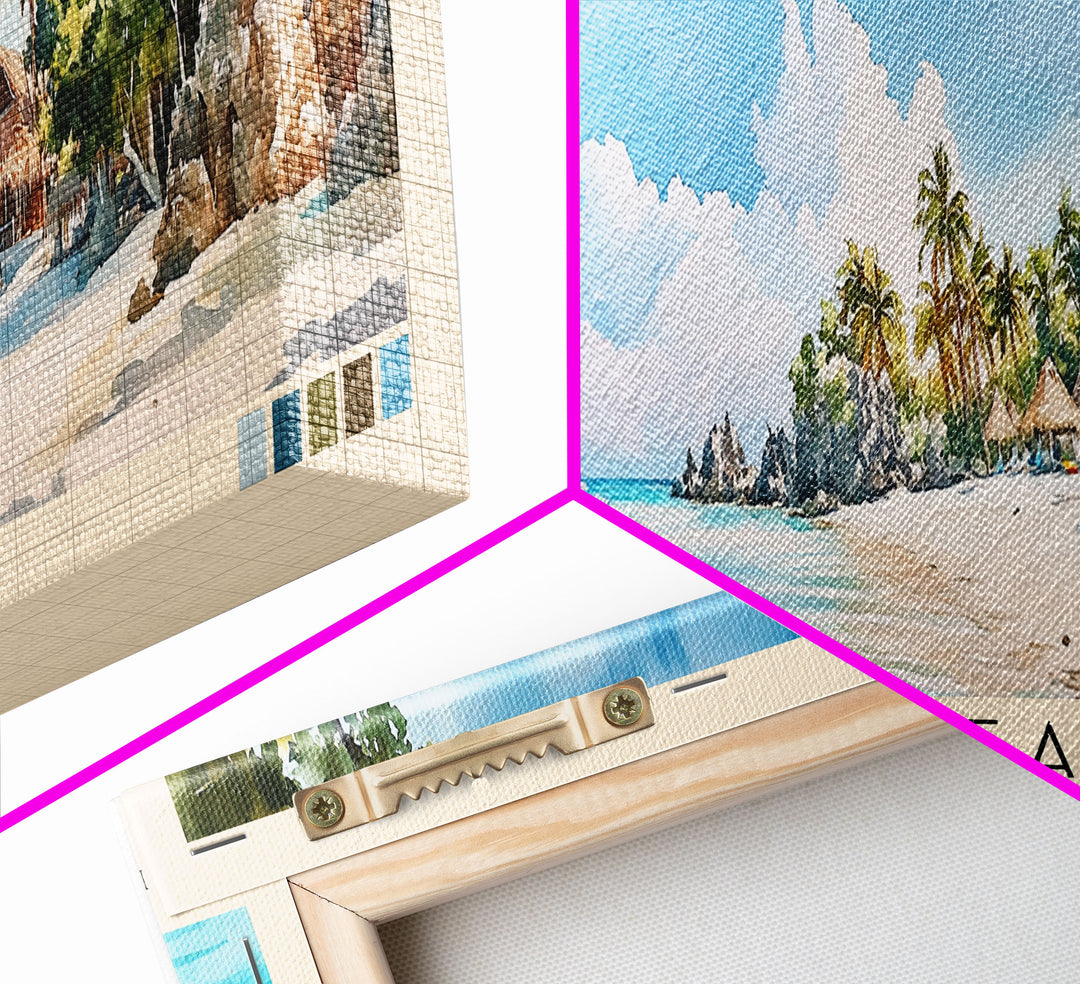 Puka Beach, Boracay, Philippines Watercolor Print, Vacation Gift, Boracay, Philippines Wall Art, Beach Painting, Beach Decor, Beach Or Lakehouse Art
