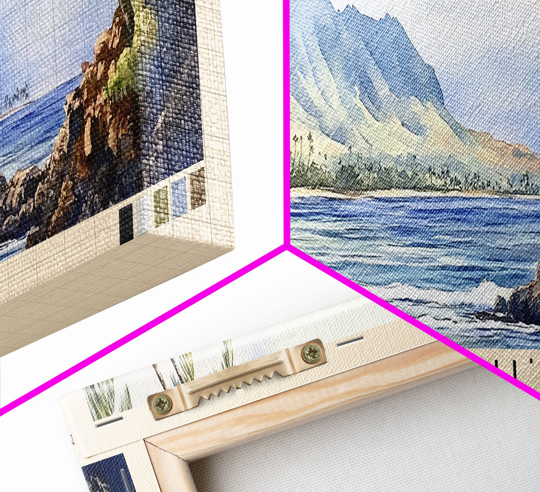 Punalu’u, Hawaii Watercolor Print, Vacation Gift, Hawaii Wall Art, Beach Painting, Beach Decor, Beach Or Lakehouse Art