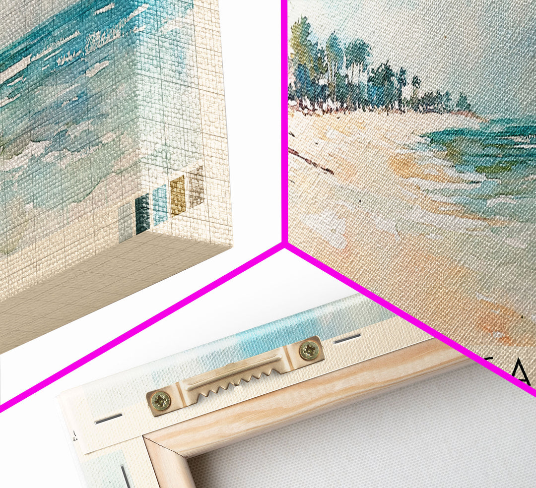 Punta Cana, Dominican Republic Watercolor Beach Print, Vacation Gift, Dominican Republic Wall Art, Beach Painting, Beach Decor, Beach Painting