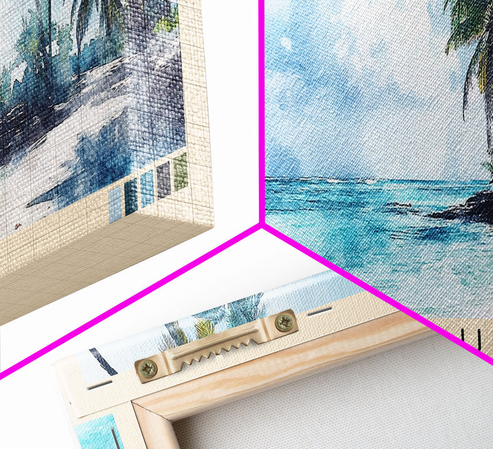 Punta Rucia, Dominican Republic Watercolor Print, Vacation Gift, Dominican Republic Wall Art, Beach Painting, Beach Decor, Beach Or Lakehouse Art
