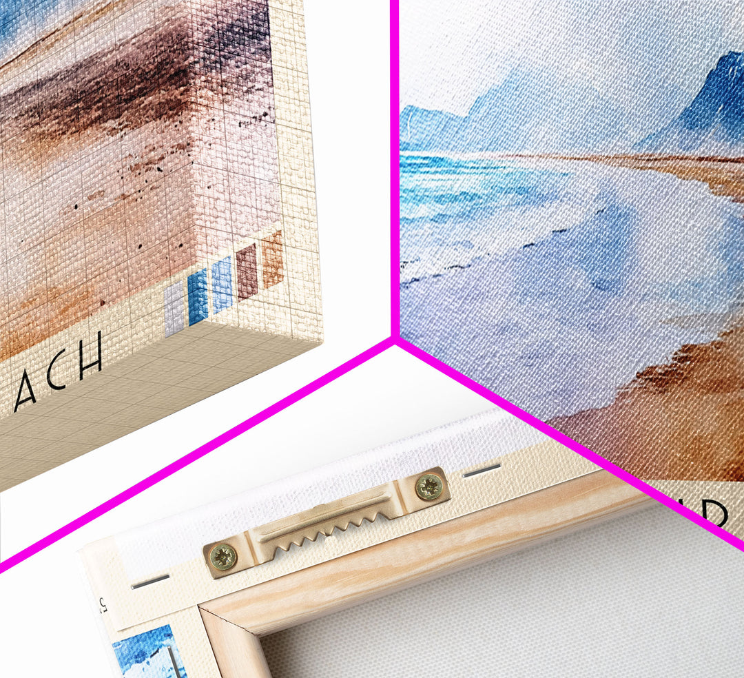 Rauðisandur Beach, Iceland Watercolor Print, Vacation Gift, Iceland Wall Art, Beach Painting, Beach Decor, Beach Or Lakehouse Art