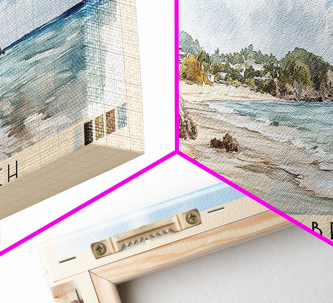 Rockley Beach, Barbados Watercolor Print, Vacation Gift, Barbados Wall Art, Beach Painting, Beach Decor, Beach Or Lakehouse Art