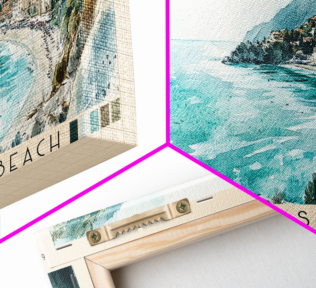 San Fruttuoso Beach, Italy Watercolor Print, Vacation Gift, Italy Wall Art, Vacation Wall Art, Vacatation Memories, Beach Decor, Beach Or Lakehouse Art