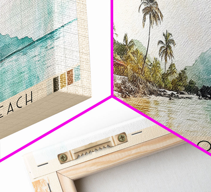 San Juanillo Beach, Costa Rica Watercolor Print, Vacation Gift, Costa Rica Wall Art, Beach Painting, Beach Decor, Beach Or Lakehouse Art