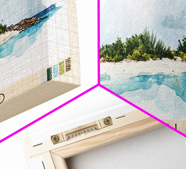 Sandy Island, Anguila Watercolor Print, Vacation Gift, Anguila Wall Art, Vacation Wall Art, Vacatation Memories, Beach Decor, Beach Or Lakehouse Art