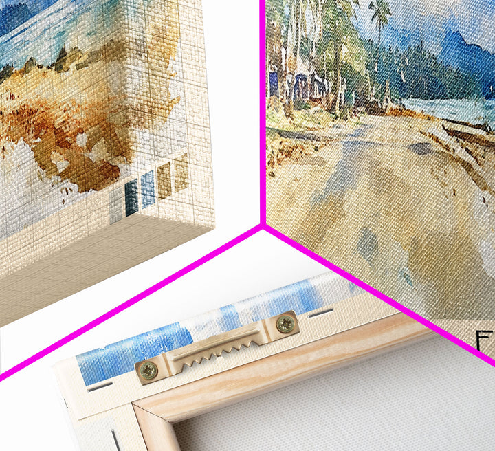 Santa Fe, Philippines Watercolor Beach Print, Vacation Gift, Philippines Wall Art, Beach Painting, Beach Decor, Beach Painting