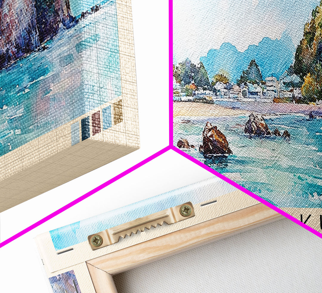 Shikoku, Japan Watercolor Print, Vacation Gift, Japan Wall Art, Vacation Wall Art, Vacatation Memories, Beach Decor, Beach Or Lakehouse Art