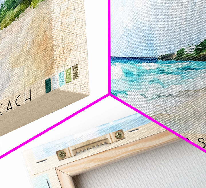 Silver Sands Beach, Barbados Watercolor Print, Vacation Gift, Barbados Wall Art, Vacation Wall Art, Vacatation Memories, Beach Decor, Beach Or Lakehouse Art
