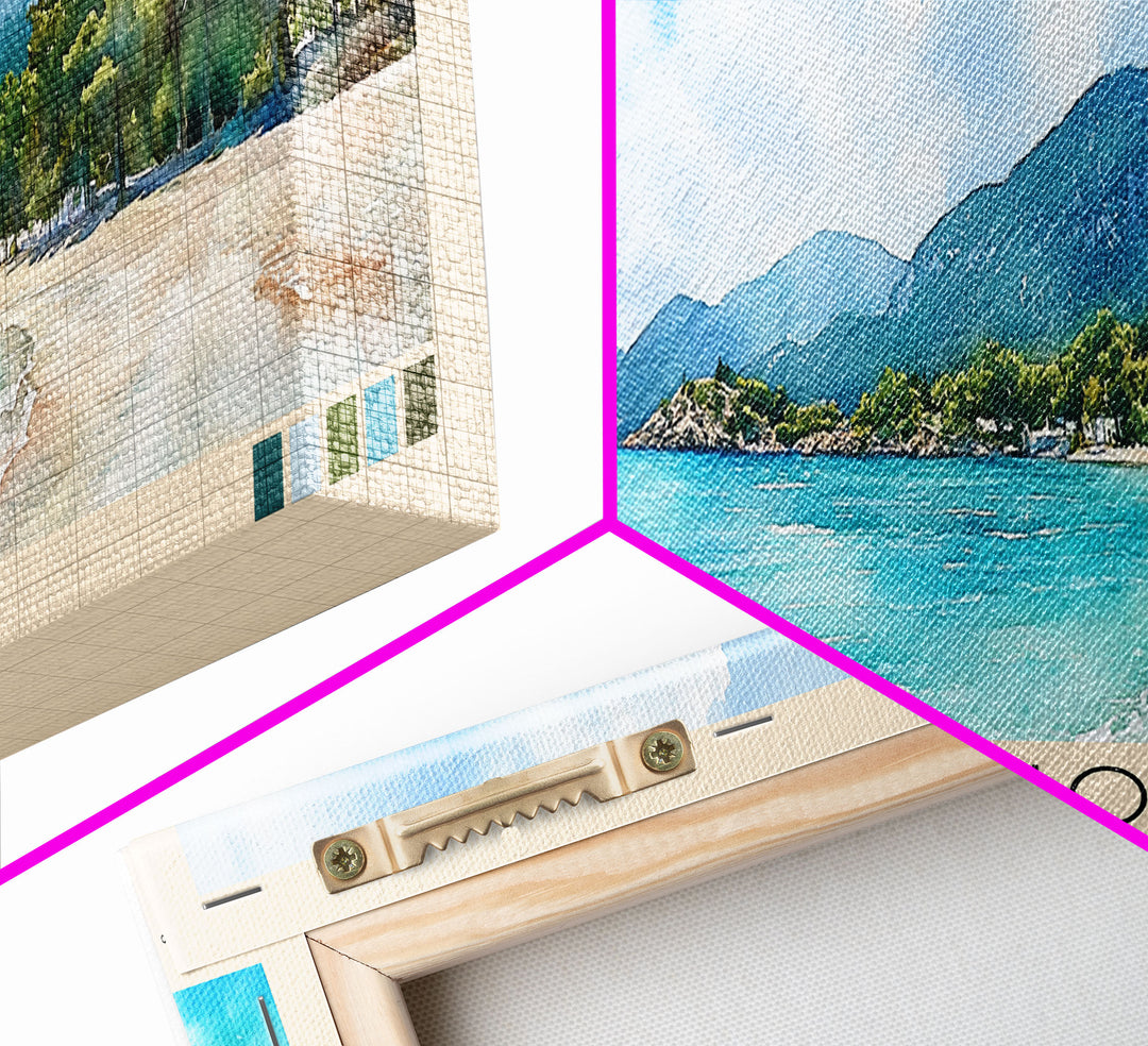 Skiathos, Greece Watercolor Print, Vacation Gift, Greece Wall Art, Beach Painting, Beach Decor, Beach Or Lakehouse Art