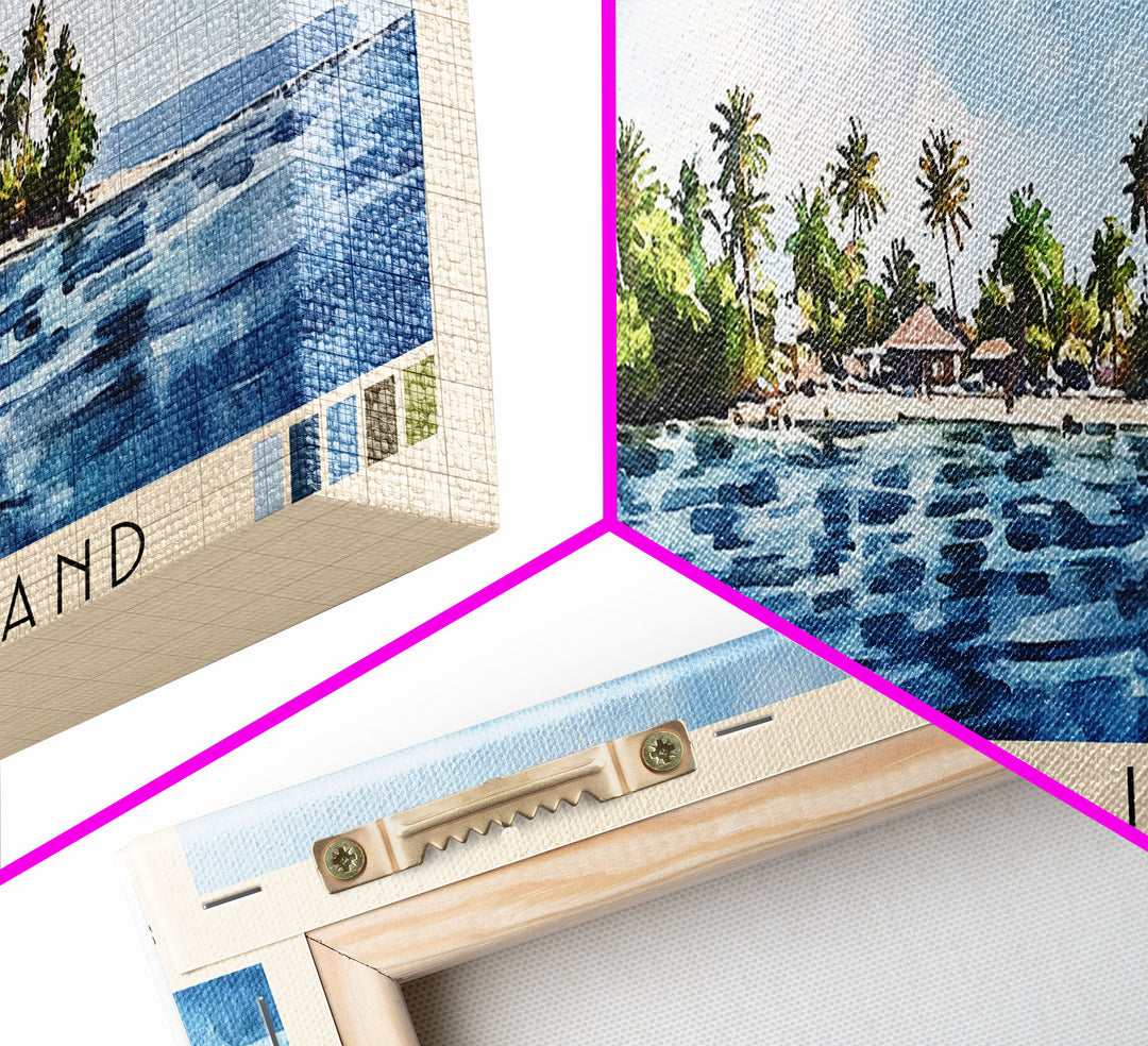 South Sea Island, Fiji Watercolor Print, Vacation Gift, Fiji Wall Art, Vacation Wall Art, Vacatation Memories, Beach Decor, Beach Or Lakehouse Art