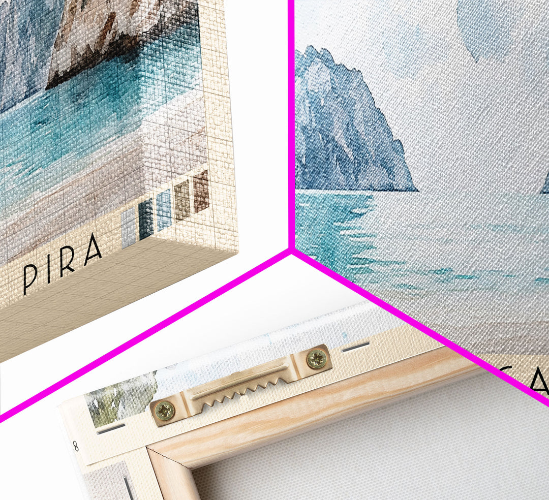 Spiaggia di Cala Pira, Italy Watercolor Print, Vacation Gift, Italy Wall Art, Beach Painting, Beach Decor, Beach Or Lakehouse Art