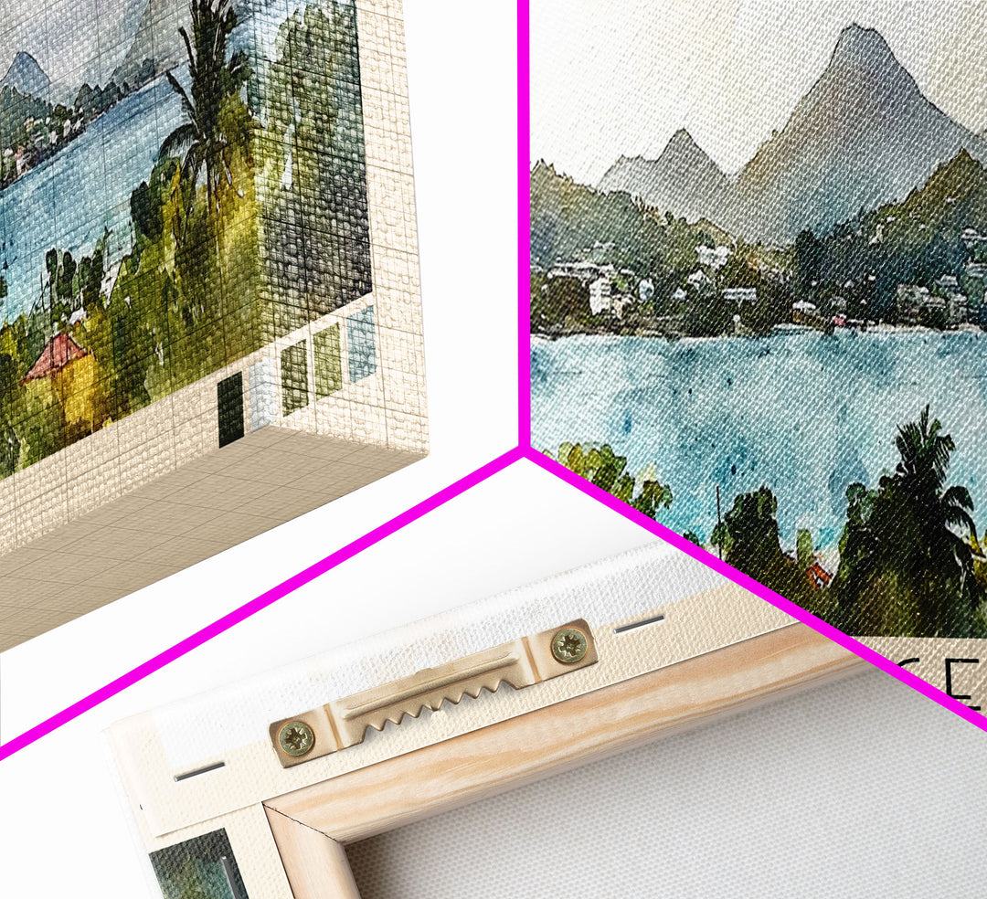 St. Vincent, Saint Vincent and the Grenadines Watercolor Beach Print, Vacation Gift, Saint Vincent and the Grenadines Wall Art, Beach Painting, Beach Decor, Beach Painting
