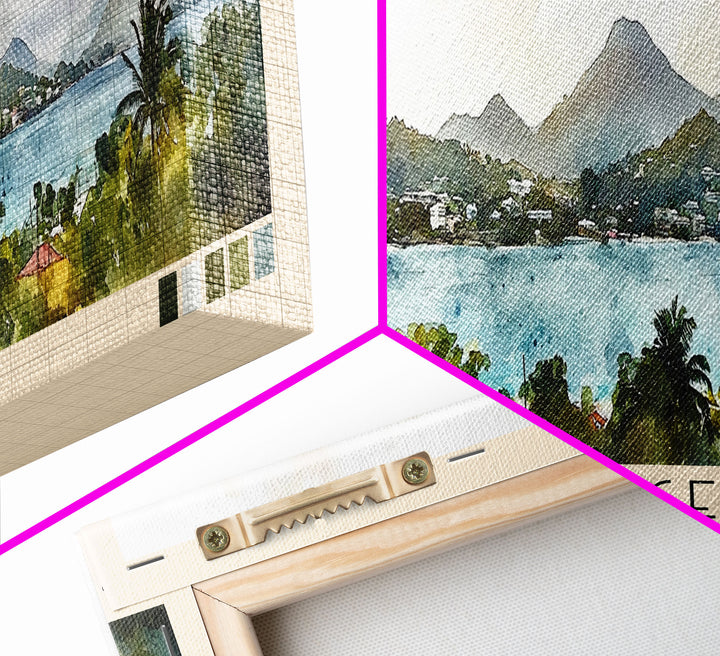 St. Vincent, Saint Vincent and the Grenadines Watercolor Beach Print, Vacation Gift, Saint Vincent and the Grenadines Wall Art, Beach Painting, Beach Decor, Beach Painting