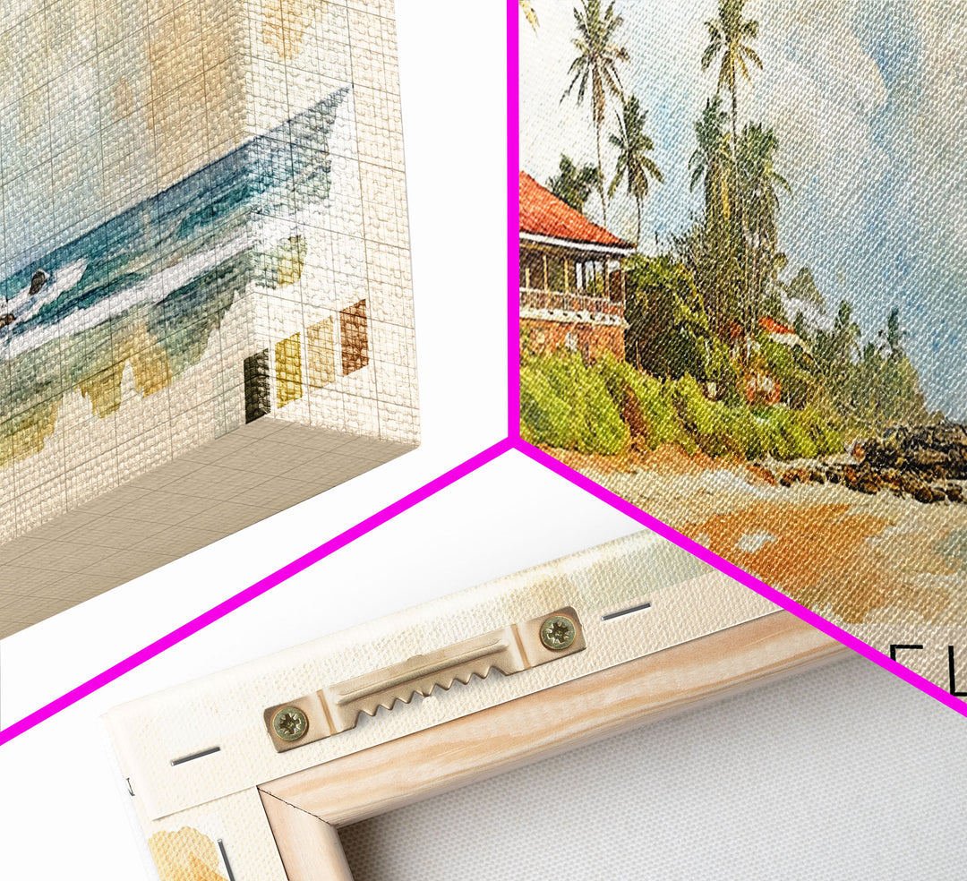 Uppuveli, Sri Lanka Watercolor Beach Print, Vacation Gift, Sri Lanka Wall Art, Beach Painting, Beach Decor, Beach Painting