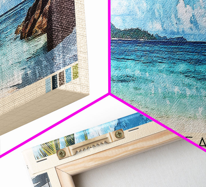 West Beach, Seychelles Watercolor Print, Vacation Gift, Seychelles Wall Art, Beach Painting, Beach Decor, Beach Or Lakehouse Art