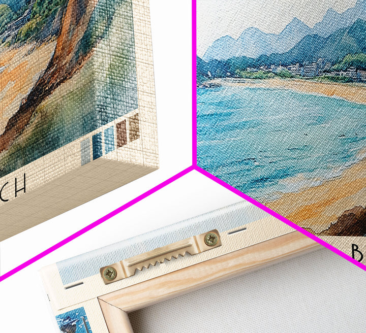 Yugihama Beach, Japan Watercolor Print, Vacation Gift, Japan Wall Art, Beach Painting, Beach Decor, Beach Or Lakehouse Art